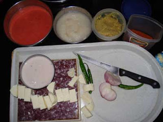 Ingredients for Paneer Butter Masala