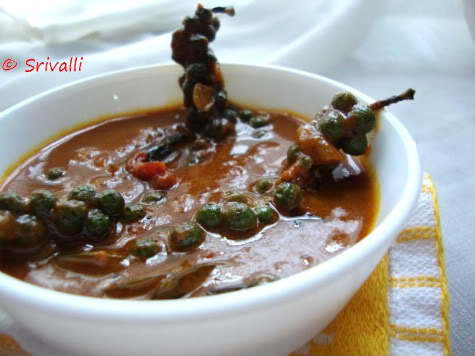 Green Peppercorns in Tamarind Gravy