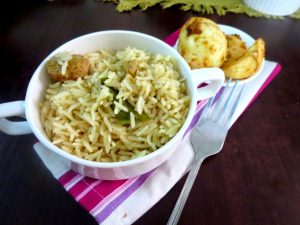 Soya Chunks Coconut Pulao