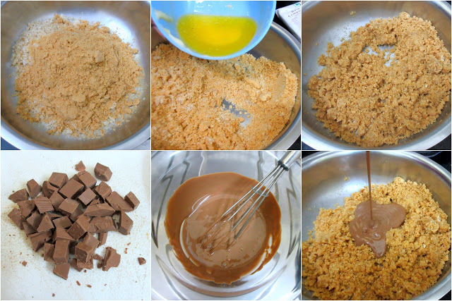 No Bake Truffle Biscuit Cake Making 2