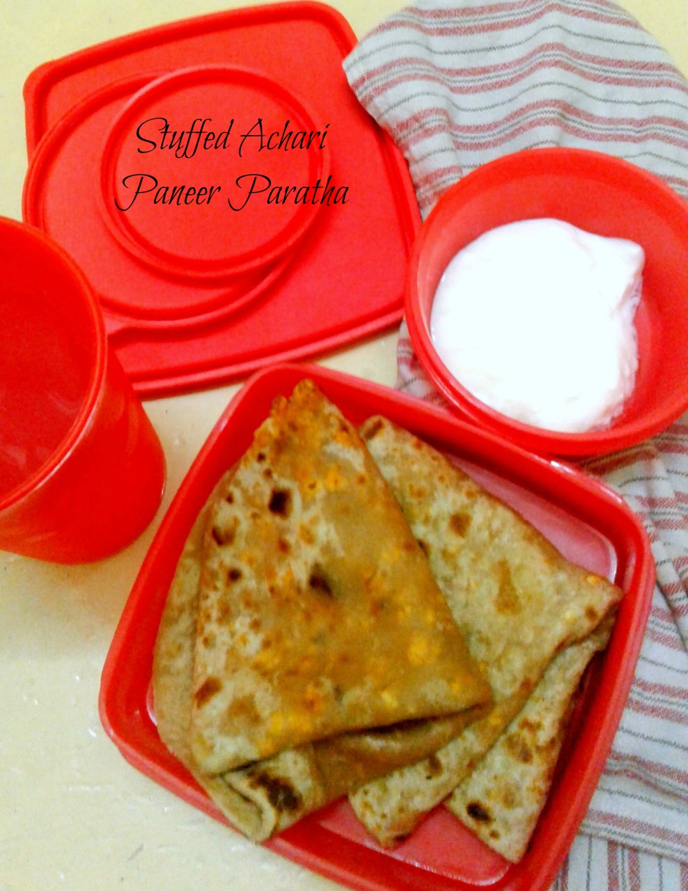 Stuffed Achari Paneer Paratha