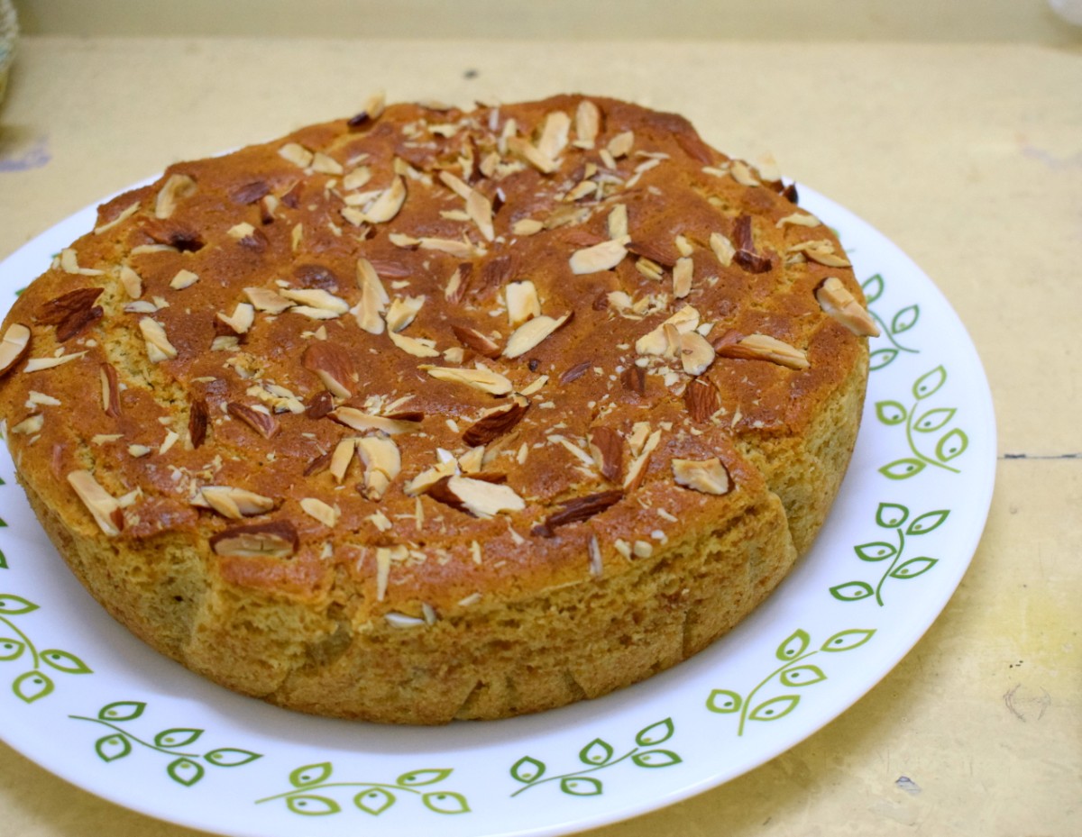 Eggless Almond Orange Cake