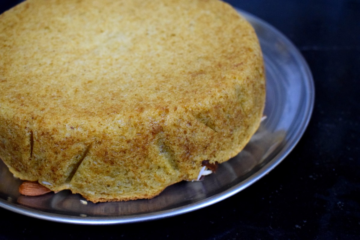 Wholewheat Eggless Almond Orange Cake