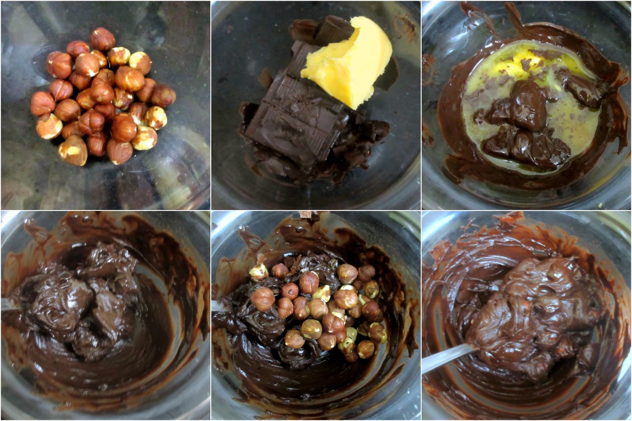 Dark Chocolate Hazalnut Clusters Making