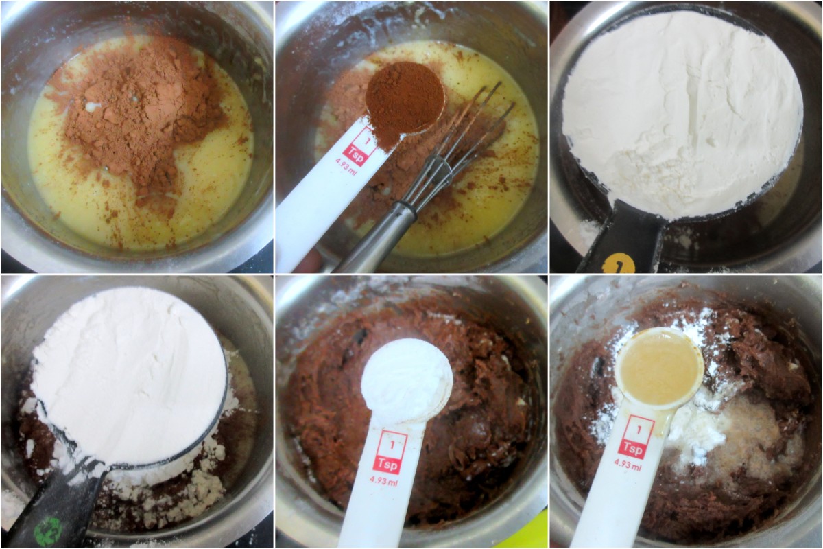 Easy Eggless Chocolate Cake Making 2