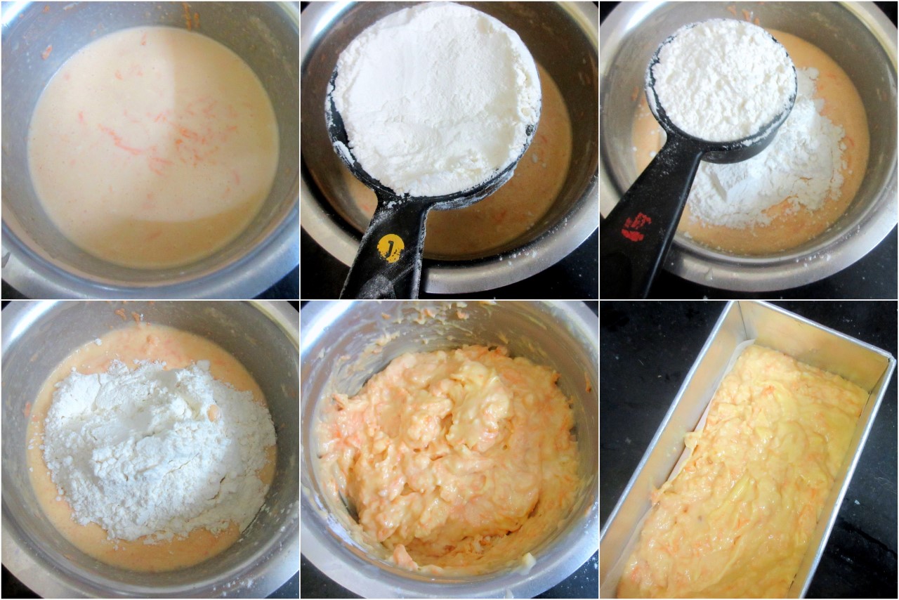 Eggless Carrot Mosambi Tea Cake Making 3