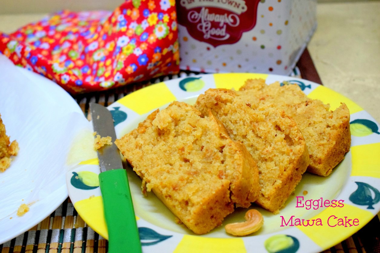 Eggless Mawa Cake