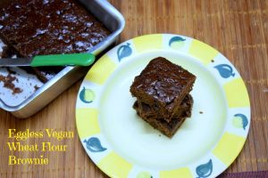Eggless Vegan Wheat Flour Brownie