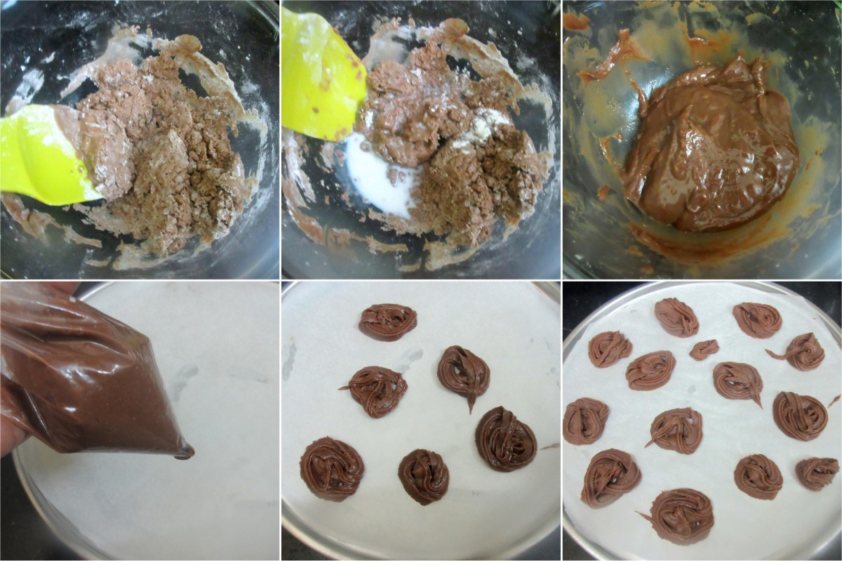 4 Ingredient Eggless Chocolate Rosette Cookies 2