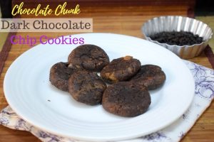 Dark Chocolate Chocolate Chunk Chocolate Chip Cookies