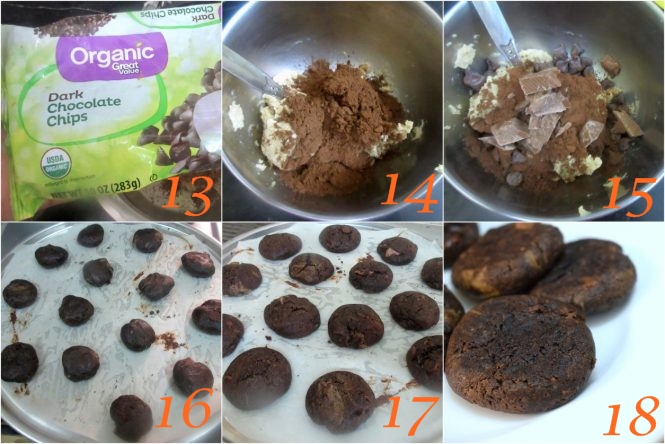 How to make Chocolate Chunk Dark Chocolate Chip Cookies