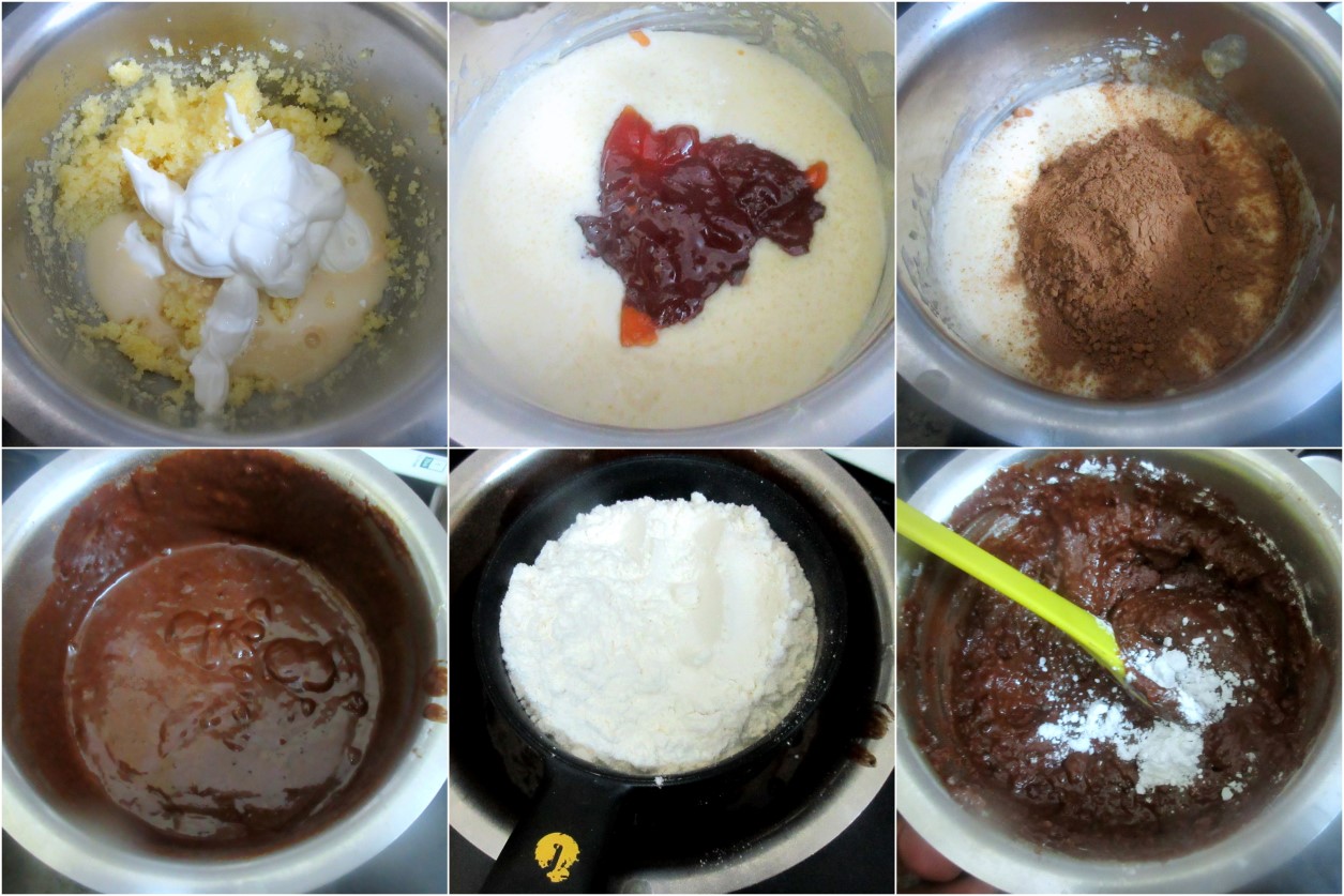 How to make Eggless Chocolate Apricot Pound Cake 2