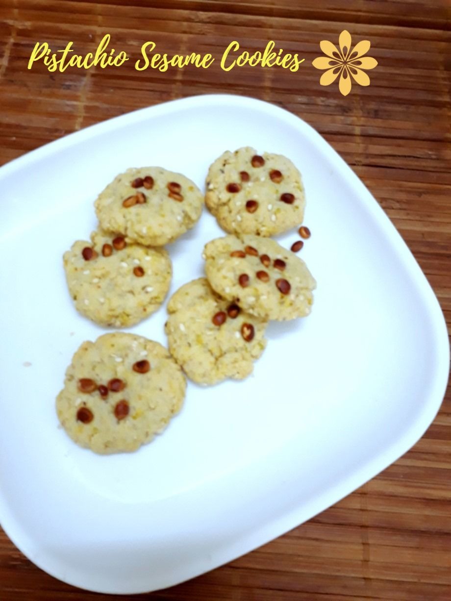 Pistachio Sesame Cookies Pistachio Sesame Cookies
