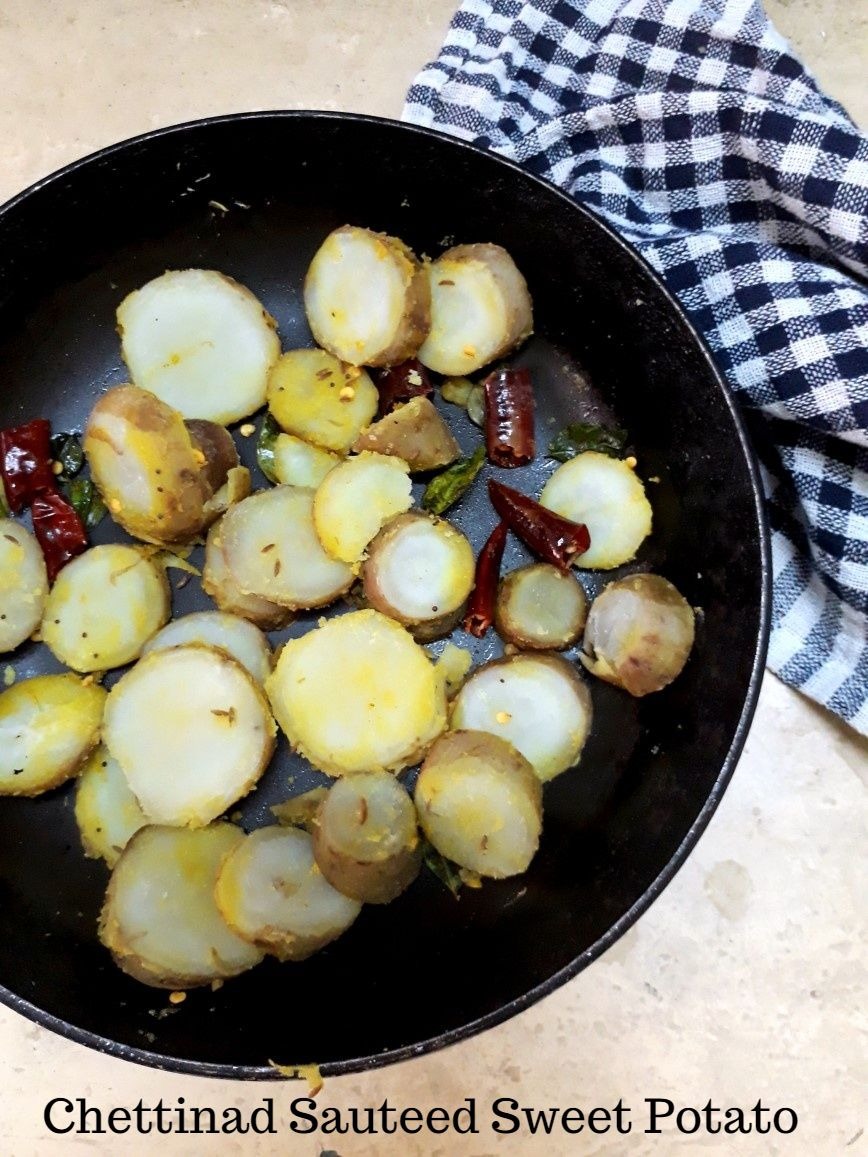 Chettinad Sauteed Sweet Potato