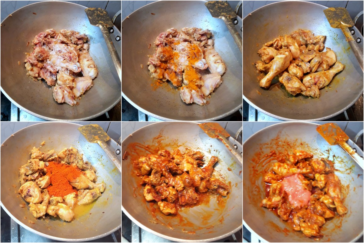 How to make Andhra Style Chicken Gravy 2