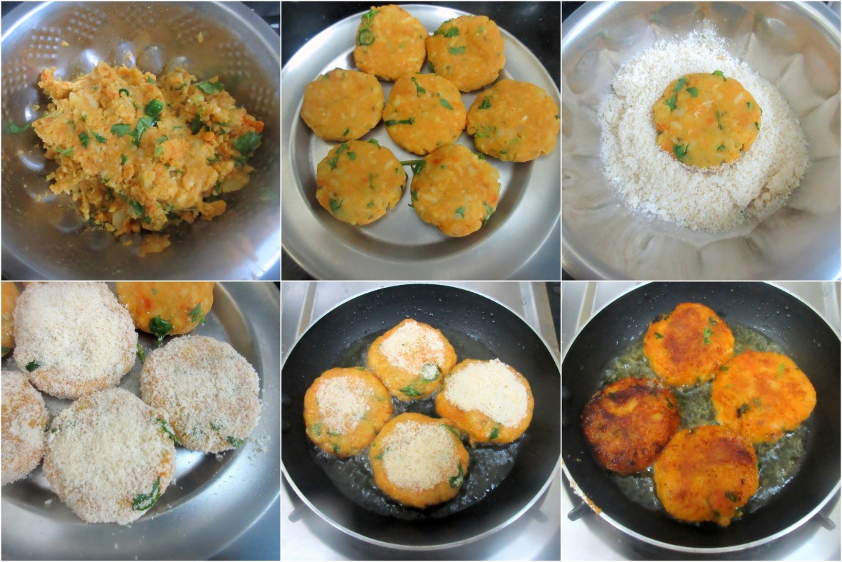 How to make Aloo Poha Tikki Pockets 2