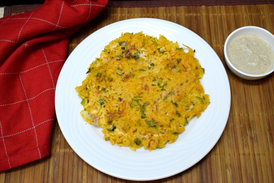 Besan Cheela with Chawal
