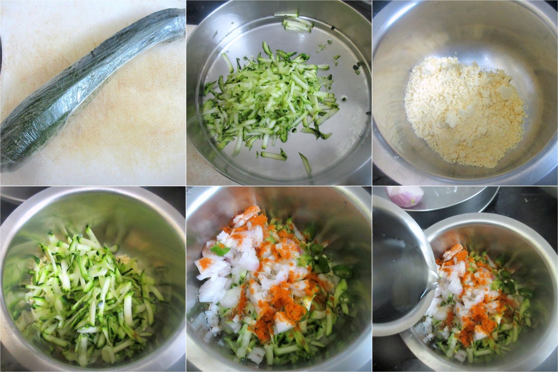How to make Zucchini Dosa 1