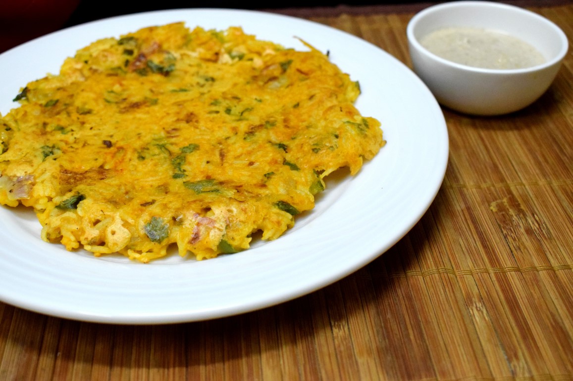Leftover Rice Besan Pancake