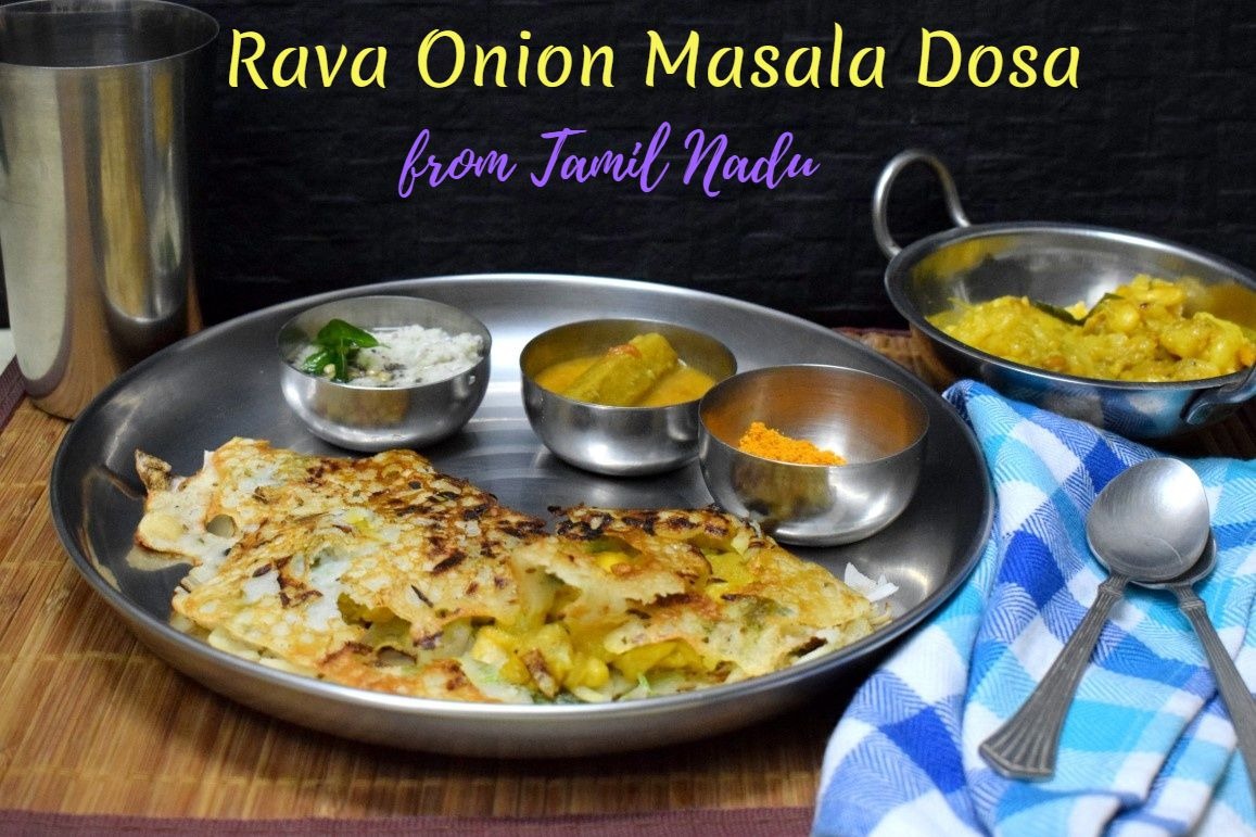 Rava Onion Masala Dosa