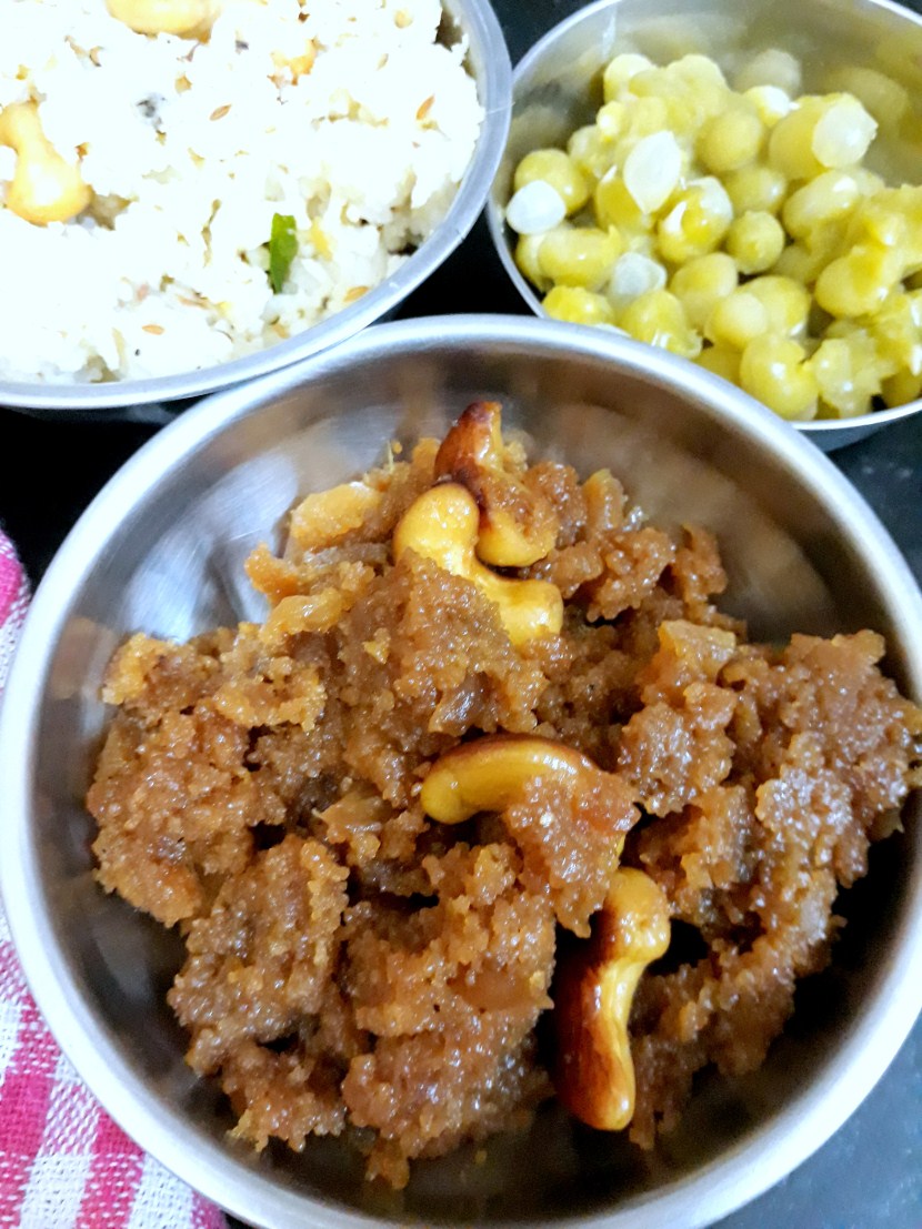 Apple Sheera with Nattu Sakkarai Day 5
