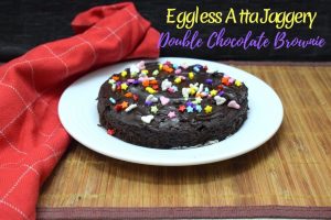 Eggless Atta Jaggery Double Chocolate Brownie