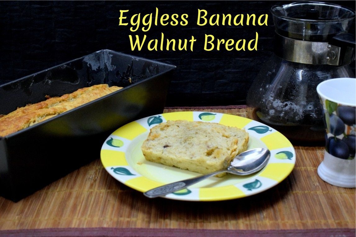 Eggless Banana Walnut Bread