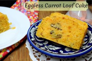 Eggless Carrot Loaf Cake