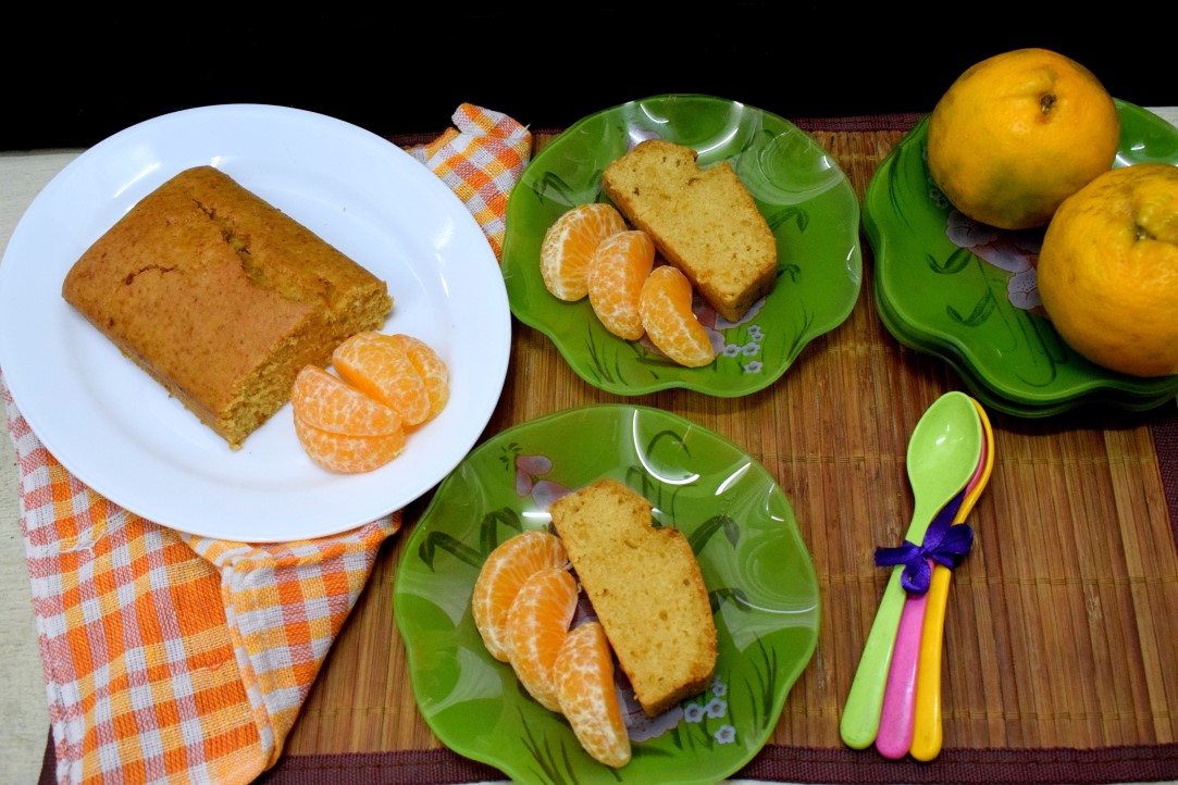 Eggless Mandarin Orange Cake