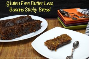 Gluten Free Vegan Butter Less Sticky Banana Bread