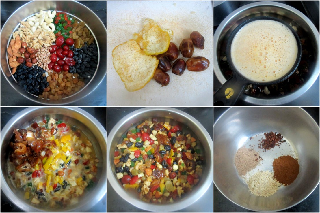 How to make Eggless Christmas Fruit Cake 1