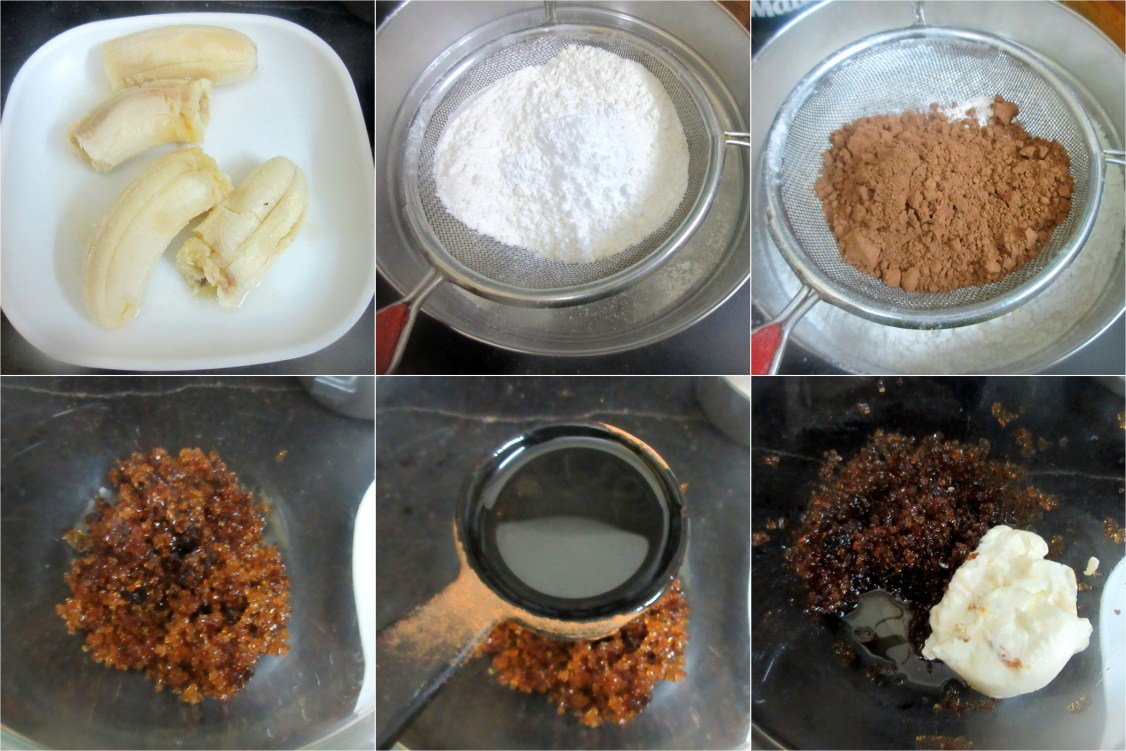 How to make Eggless Double Chocolate Banana Bread 1