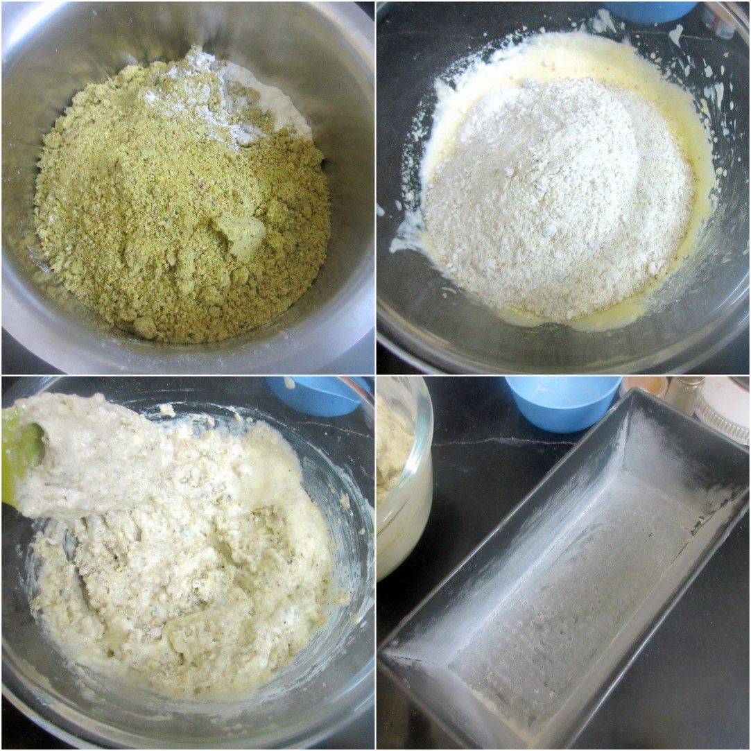 How to make Eggless Pistachio Pound Cake 3