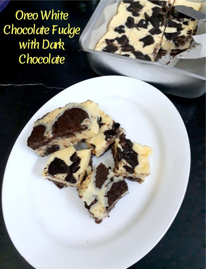 Oreo White Chocolate Fudge with Dark Chocolate