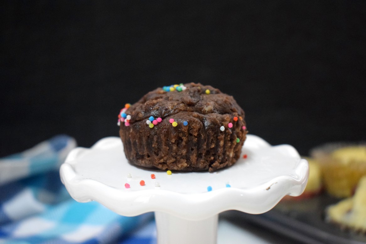 Eggless Chocolate Chocolate Chip Muffin