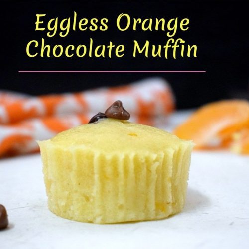 Eggless Orange Chocolate Muffin