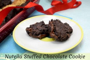 Nutella Stuffed Chocolate Cookie