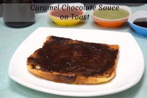 Caramel Chocolate Sauce on Toast