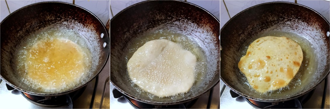 How to make Garlic Potato Stuffed Poori 2