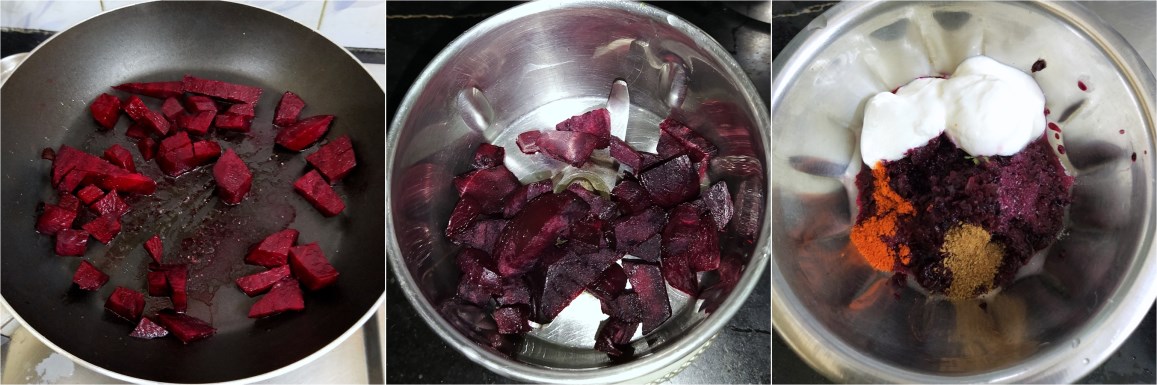How to make Beets Raitha 1