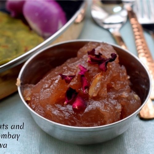 Mixed Nuts and Rose Bombay Halwa