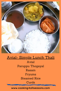 Everyday Simple Thali - Aviyal