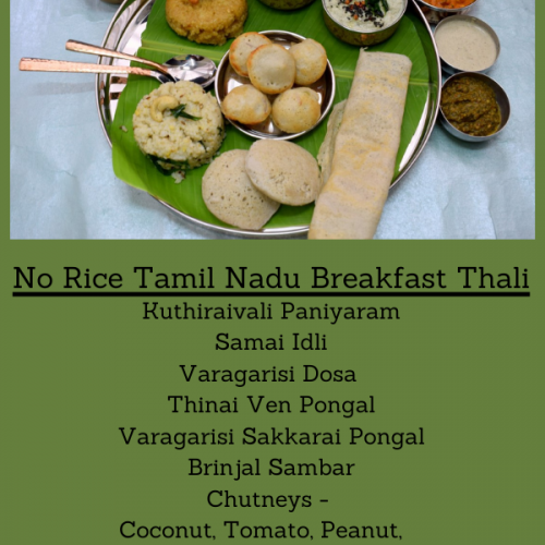 No Rice Tamil Nadu Breakfast Thali