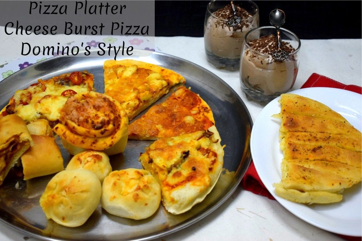 Pizza Platter Cheese Burst Pizza Domino's Style
