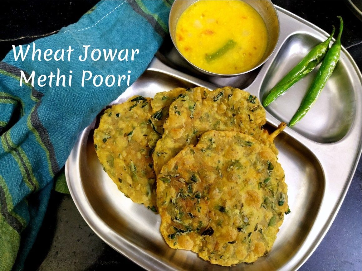 Wheat Jowar Methi Poori