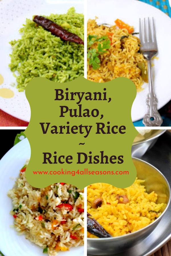 Biryani, Pulao, Variety Rice ~ Rice Dishes