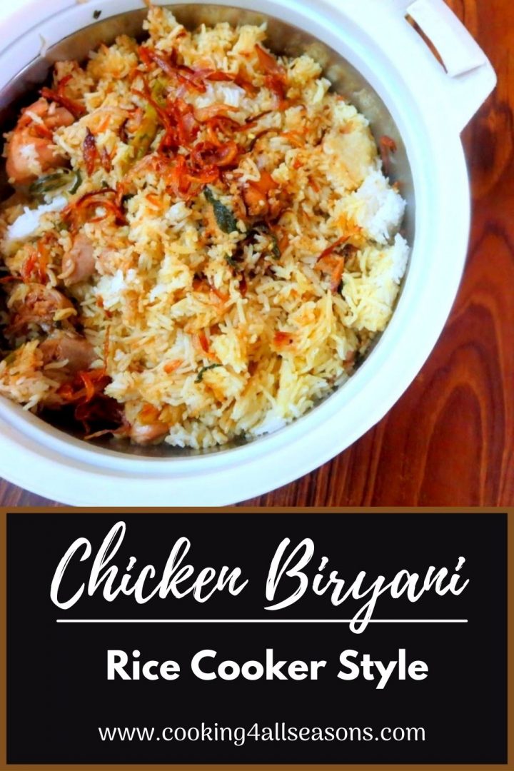 Chicken Biryani Rice Cooker Style