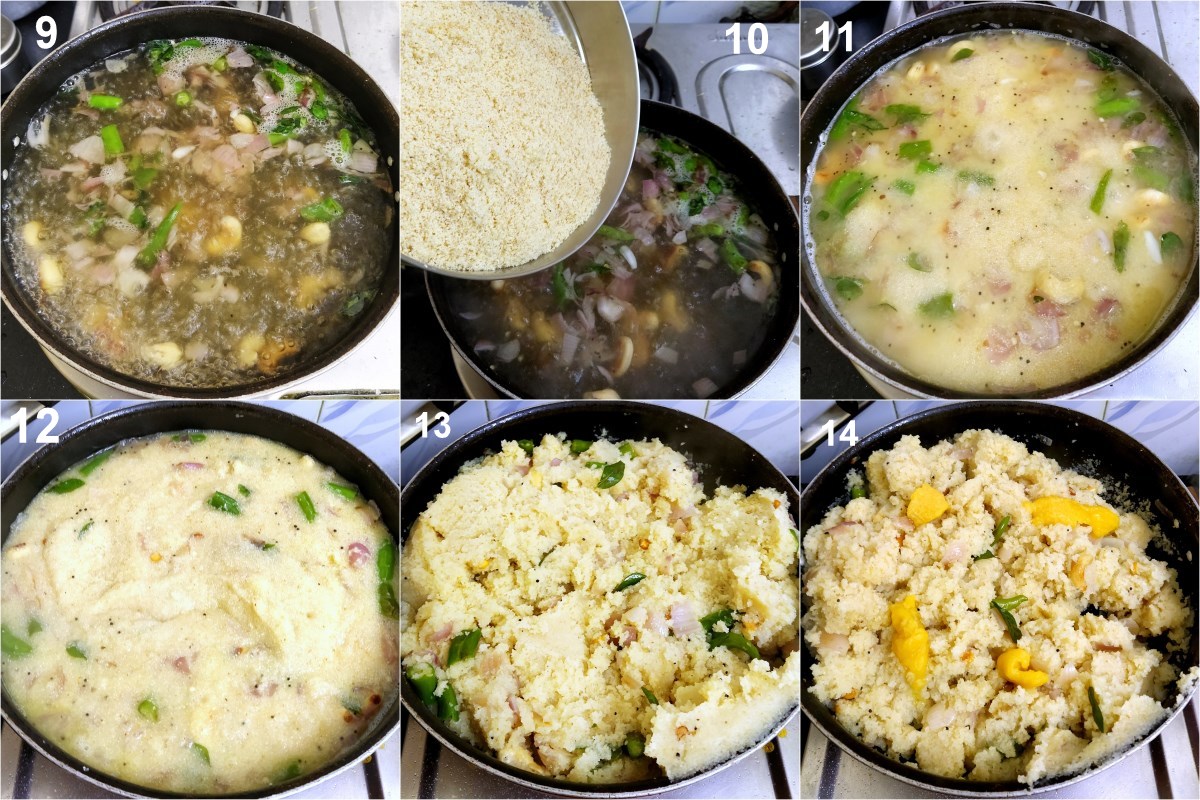 Making Rava Upma Making Rava Upma