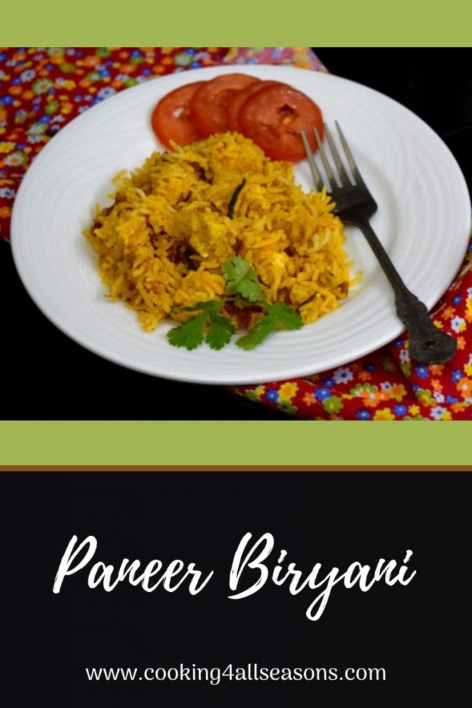 Paneer Biryani recipe