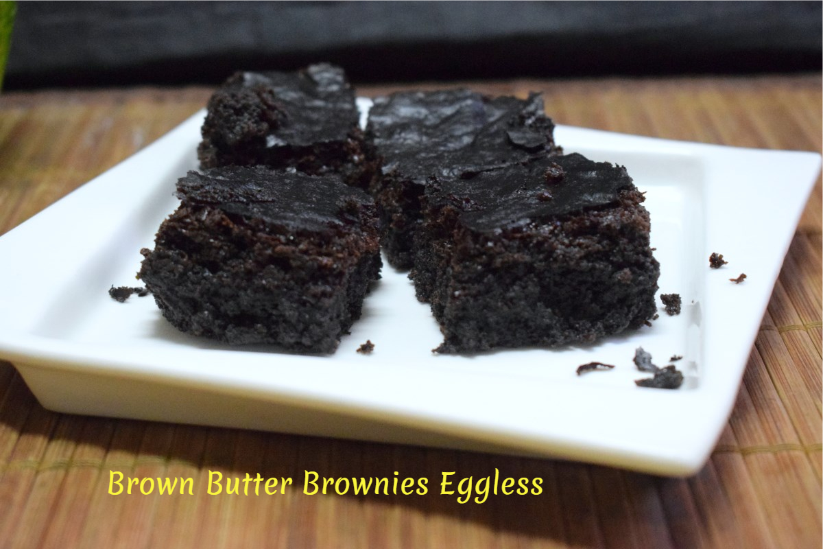 Brown Butter Brownies Eggless